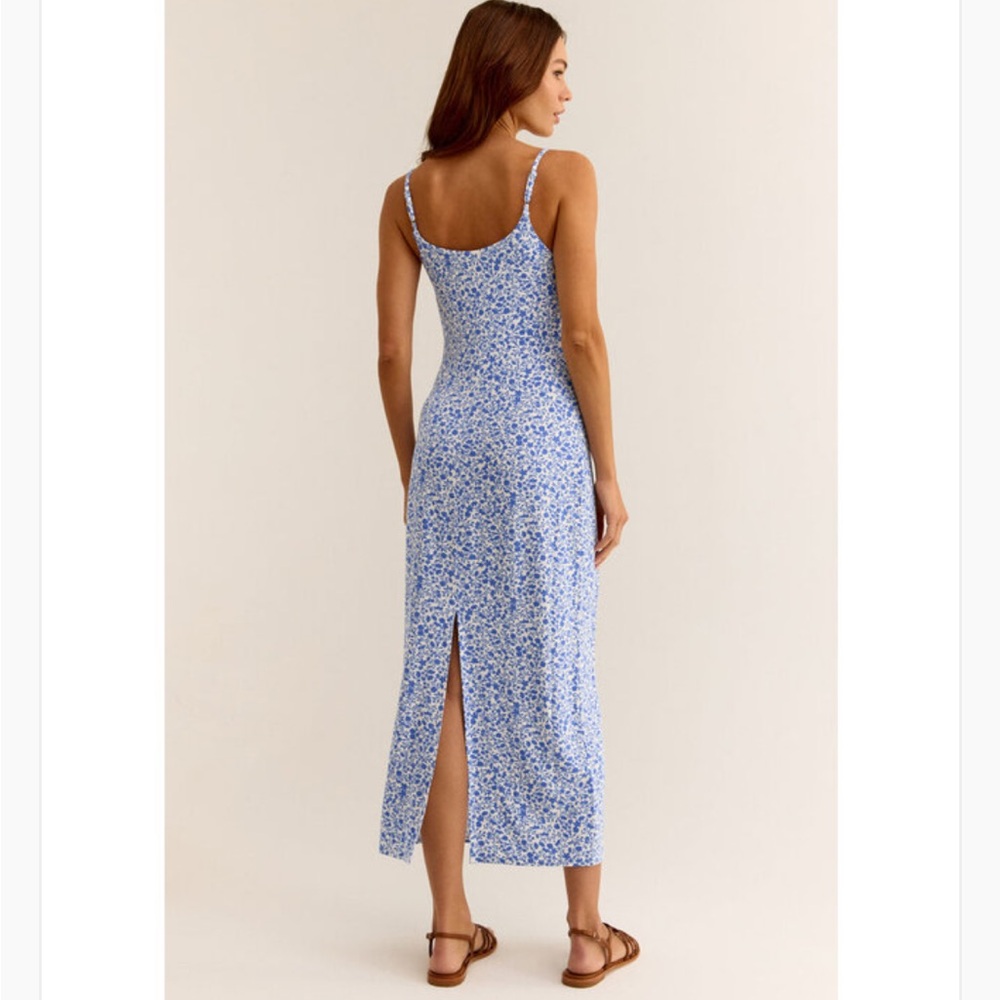 Z Supply- Carita Cocos Floral Maxi Dress- Blue Wave/ XSmall - Picture 2 of 7
